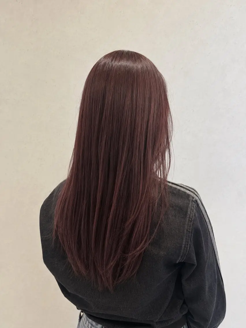 カラー ブリーチ ブリーチなしカラー レッドカラー ヘアカラー LuLu/カラー ⪩⪨꙳⋆aimi ︎のヘアスタイル