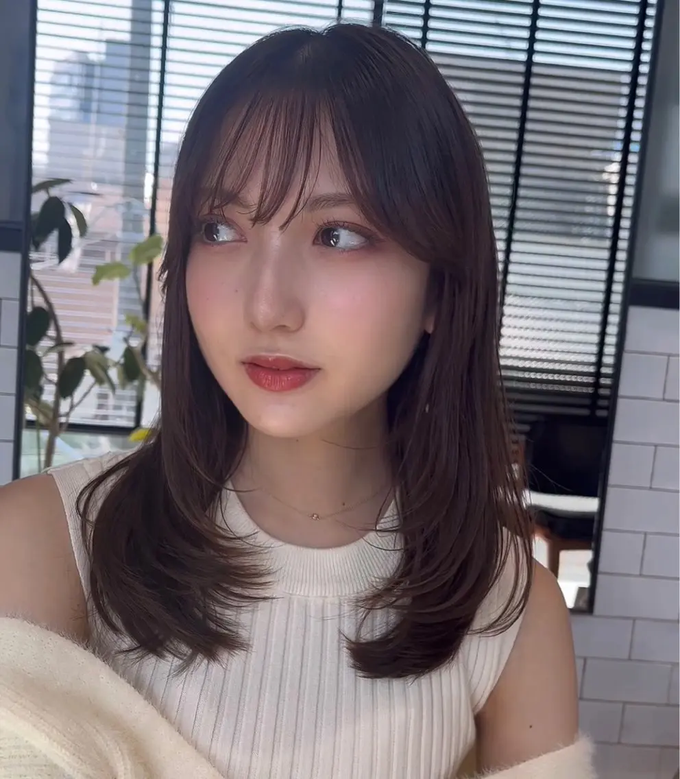 ミディアム カラー カット ヘアカラー トリートメント 🌫️大人韓国ヘア 🌫️naoyaのヘアスタイル
