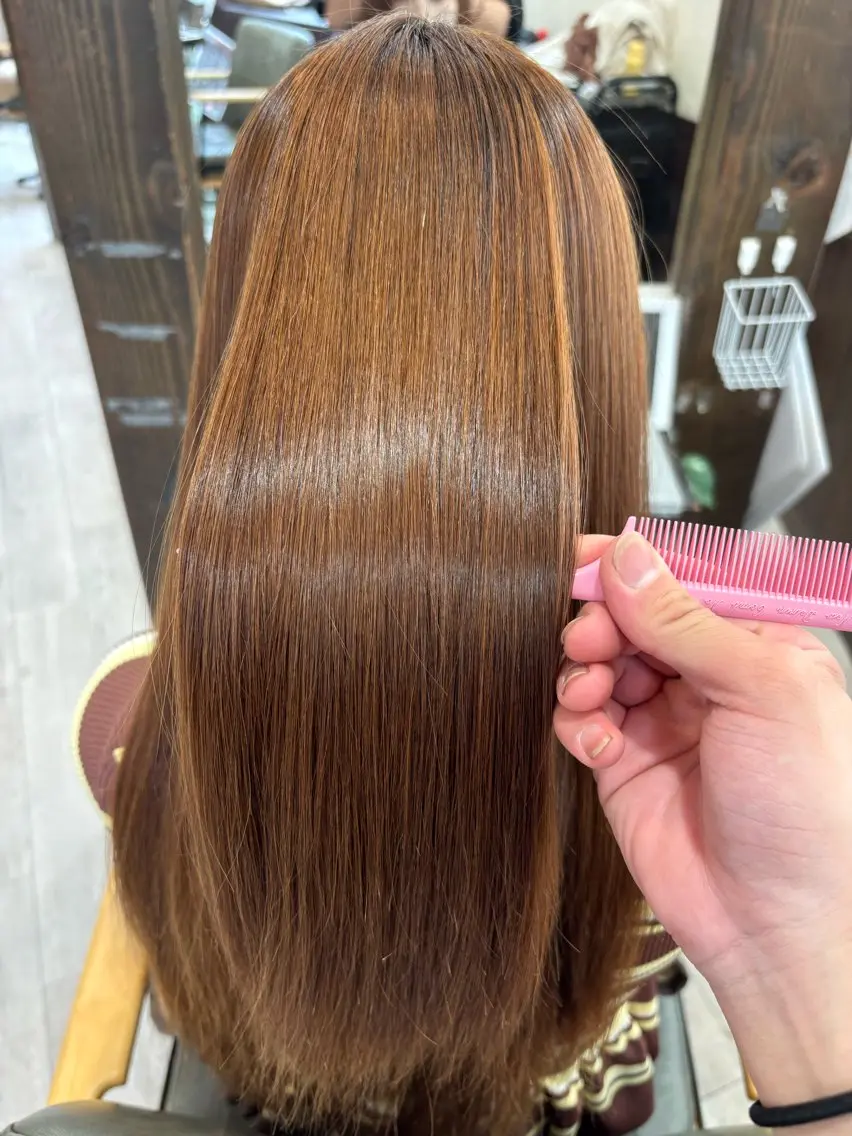 ミディアム ヘアカラー 縮毛矯正 【モデル様募集中】 渡邊 マサキのヘアスタイル