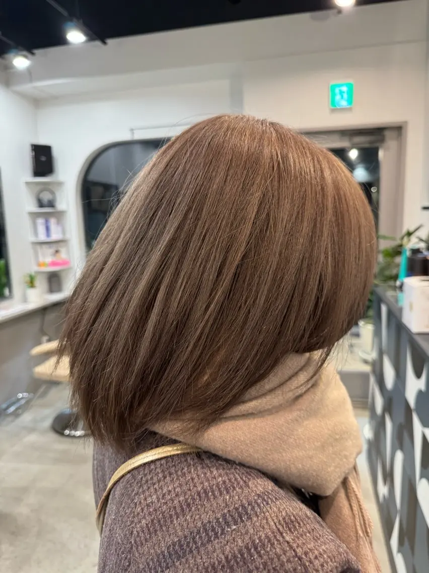 ミディアム カラー ベージュカラー ブリーチ ヘアカラー dog star 関 海斗のヘアスタイル