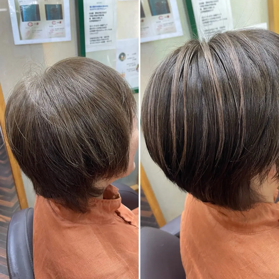 ショート カラー ブリーチ ハイライトカラー ブリーチなしカラー ハイライト katae sayoriのヘアスタイル