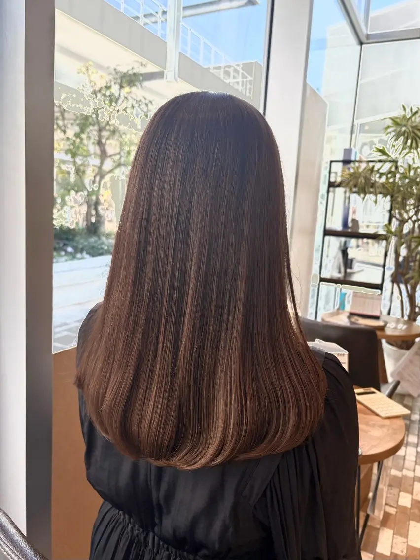 【ダメージ軽減、透明感✨】 カット💇🏻♀️+イルミナカラー🩵 シャンプー、ブロー込み🫧の写真