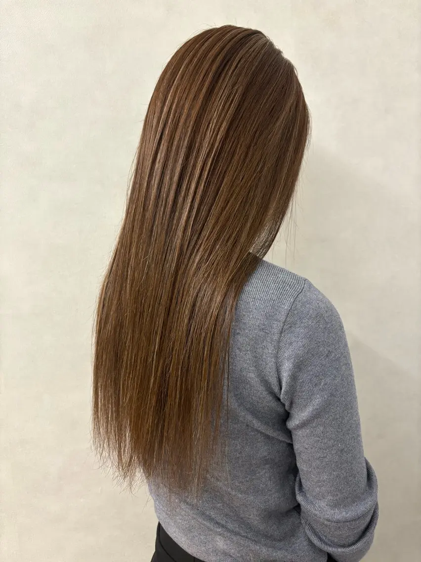 ロング ハイライト ヘアカラー haku【津久野店】 ERIKAのヘアスタイル