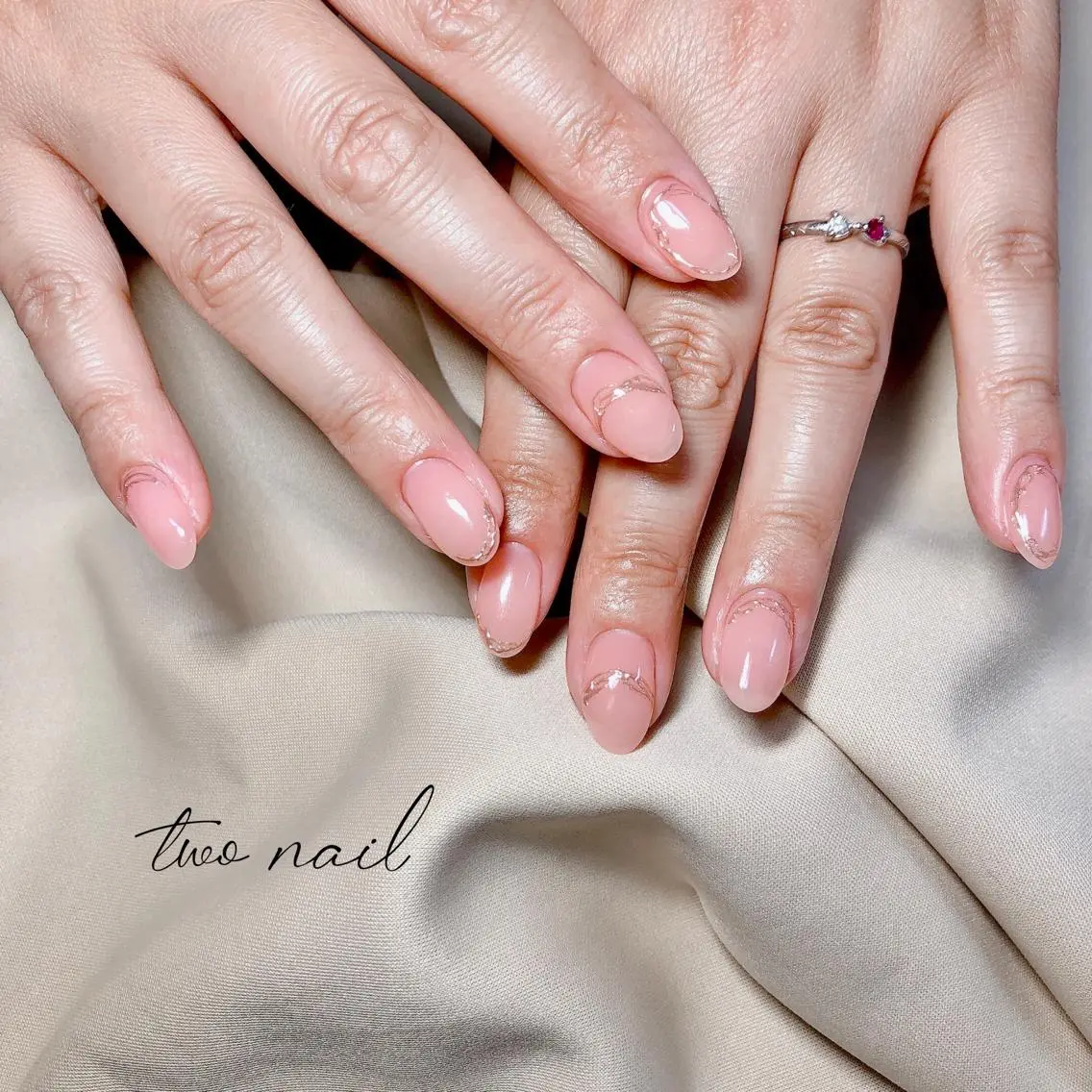 ネイル アートネイル フットネイル ハート ニュアンスネイル ホワイト two nailのネイルデザイン