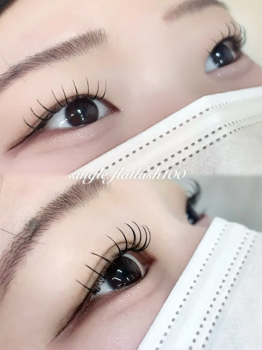 マツエク・マツパ フラットラッシュ PEARL eye ichikaのマツエク・マツパデザイン