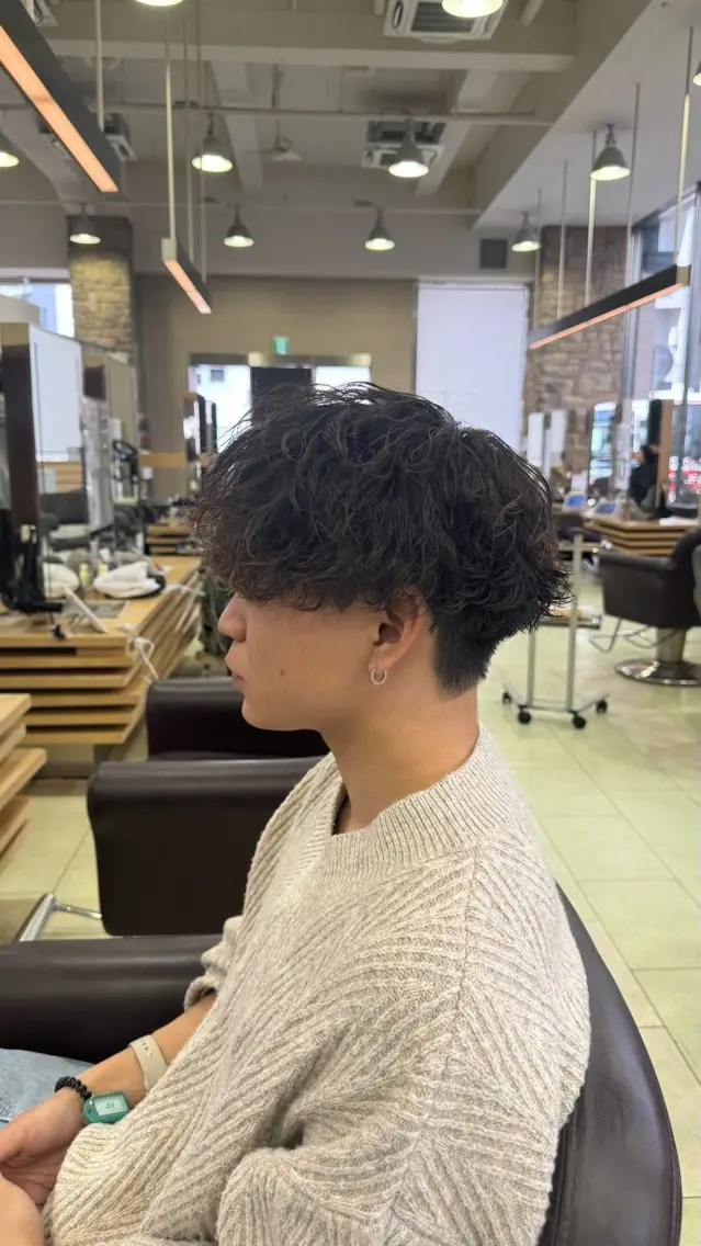 ショート メンズ カット パーマ メンズパーマ特化 ふうきのヘアスタイル