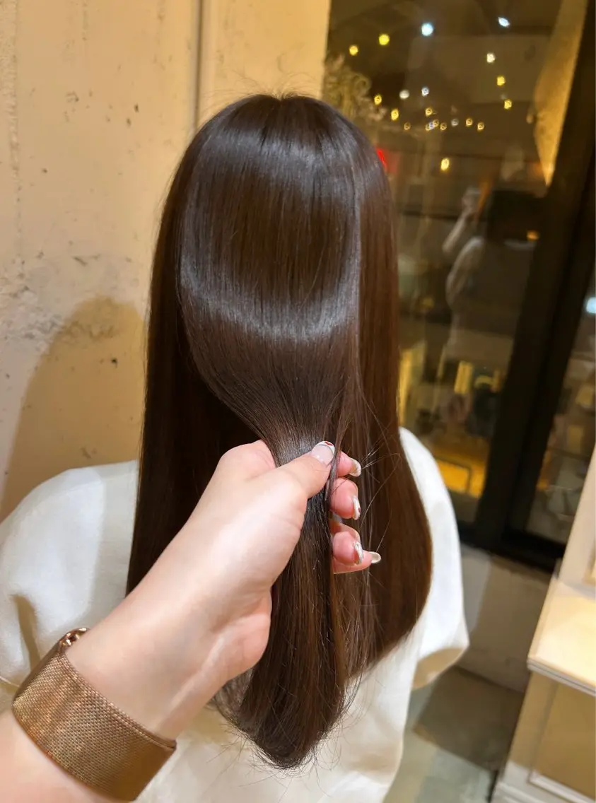 カラー ヘアカラー トリートメント 山本美月♥️艶カラー ♥️暖色カラー♥️のヘアスタイル