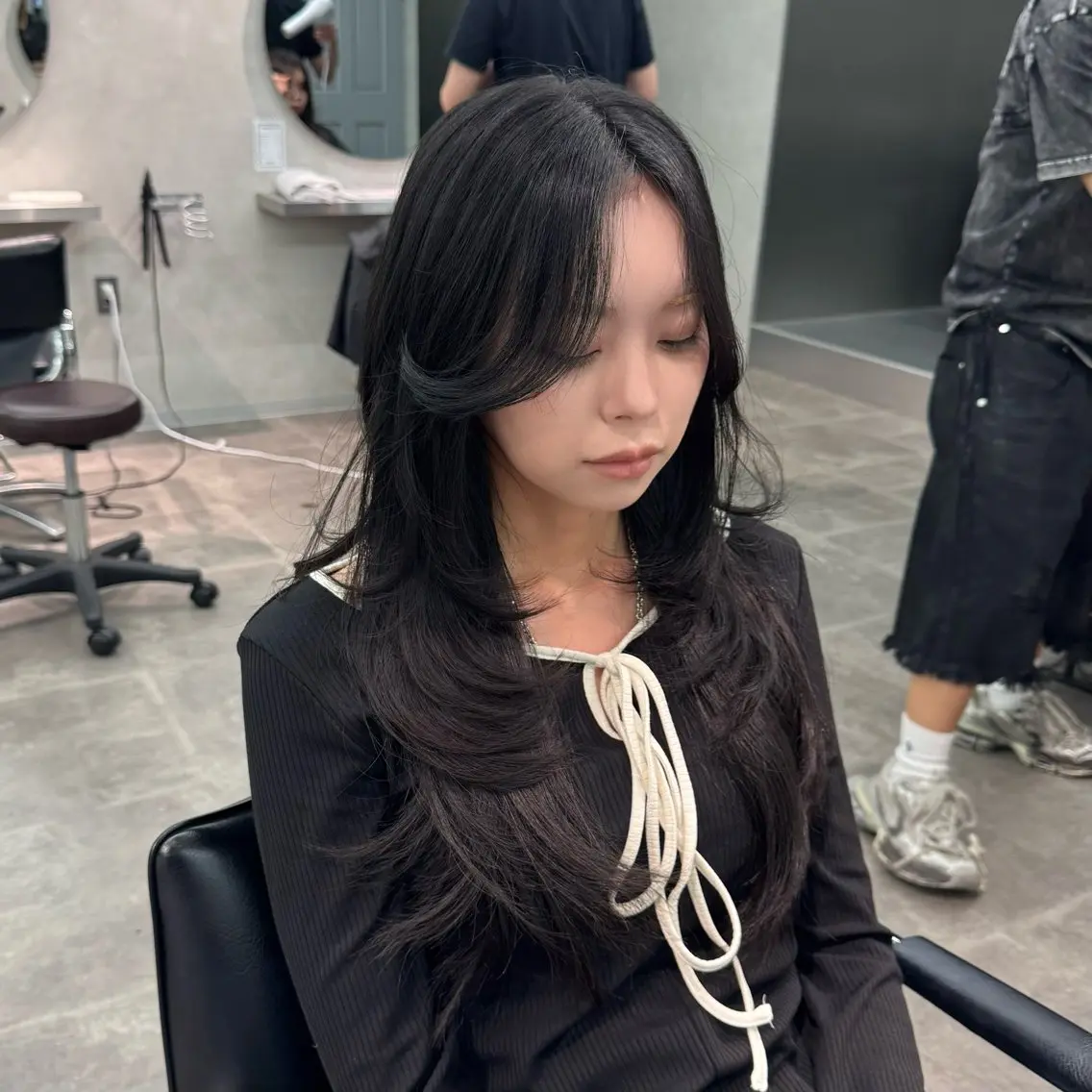 ロング カット ヘアカラー 韓国特化🇰🇷千葉 /レイヤーカット竜生のヘアスタイル