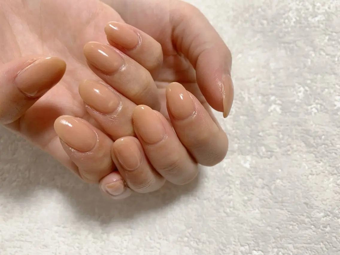 ネイル ジェルネイル 韓国ネイル メンズネイル ワンカラーネイル パラジェル kiki nail たまプラーザのネイルデザイン