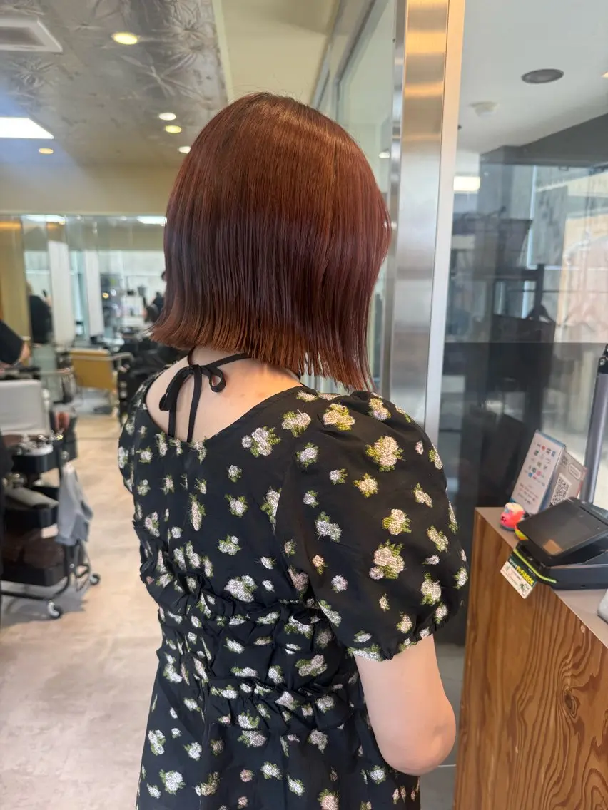ショート カラー カット ヘアカラー トリートメント 伶風/ ボブのヘアスタイル