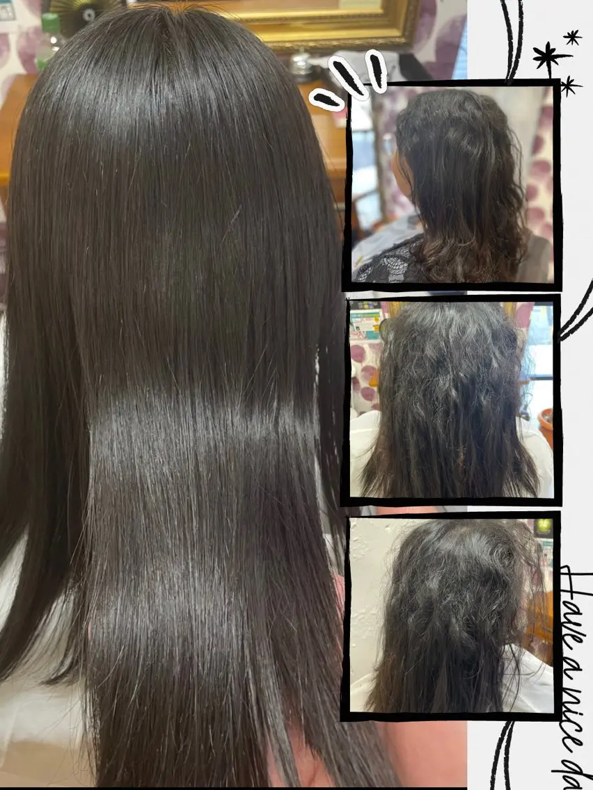 ロング くせ毛 縮毛矯正 Bibide- Babide艶髪のヘアスタイル