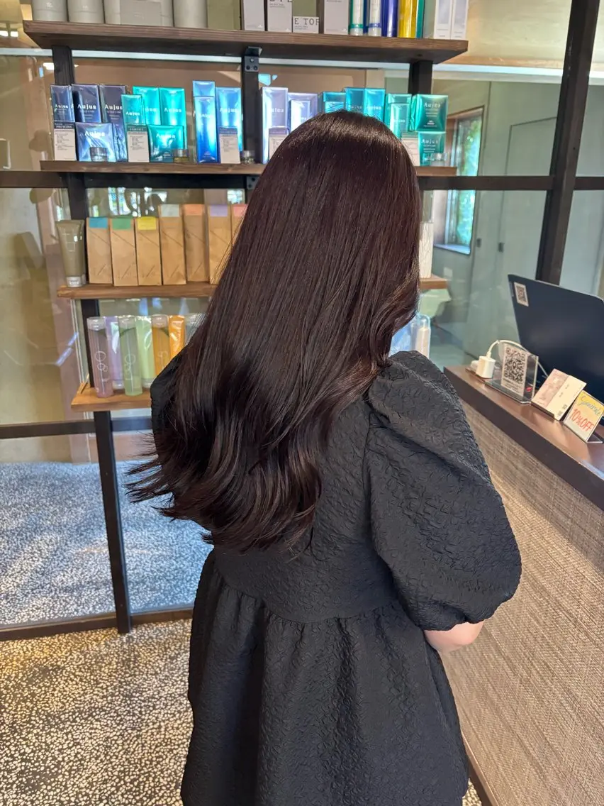 ロング カット ヘアカラー トリートメント zerohair むらなかあやね🐰ᩚのヘアスタイル