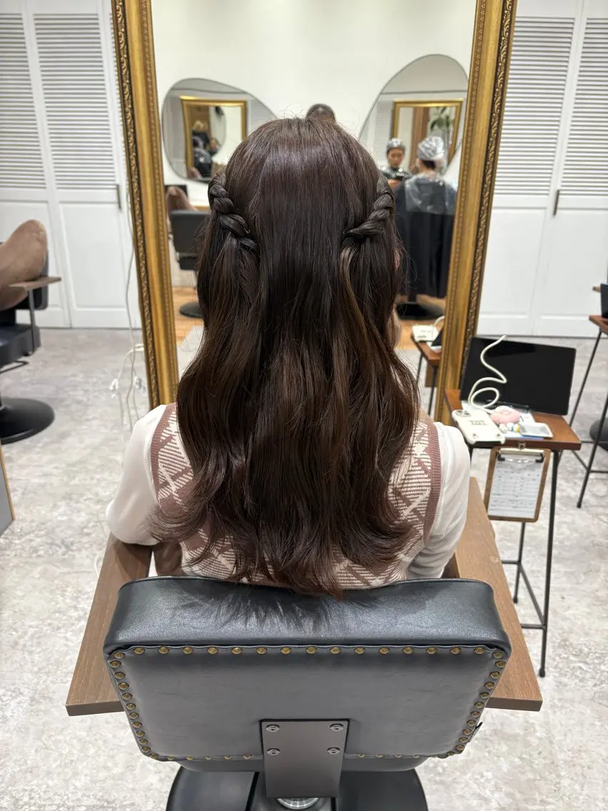 ヘアアレンジ ピンクカラーアレンジ 🩷AYANA🩷のヘアスタイル