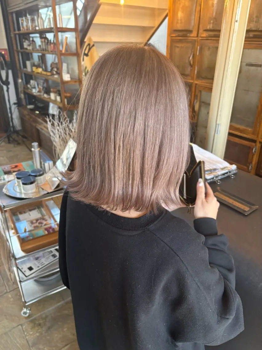 ミディアム カラー 透明感カラー ヘアカラー NAGONSTYLE 田村　莉生のヘアスタイル