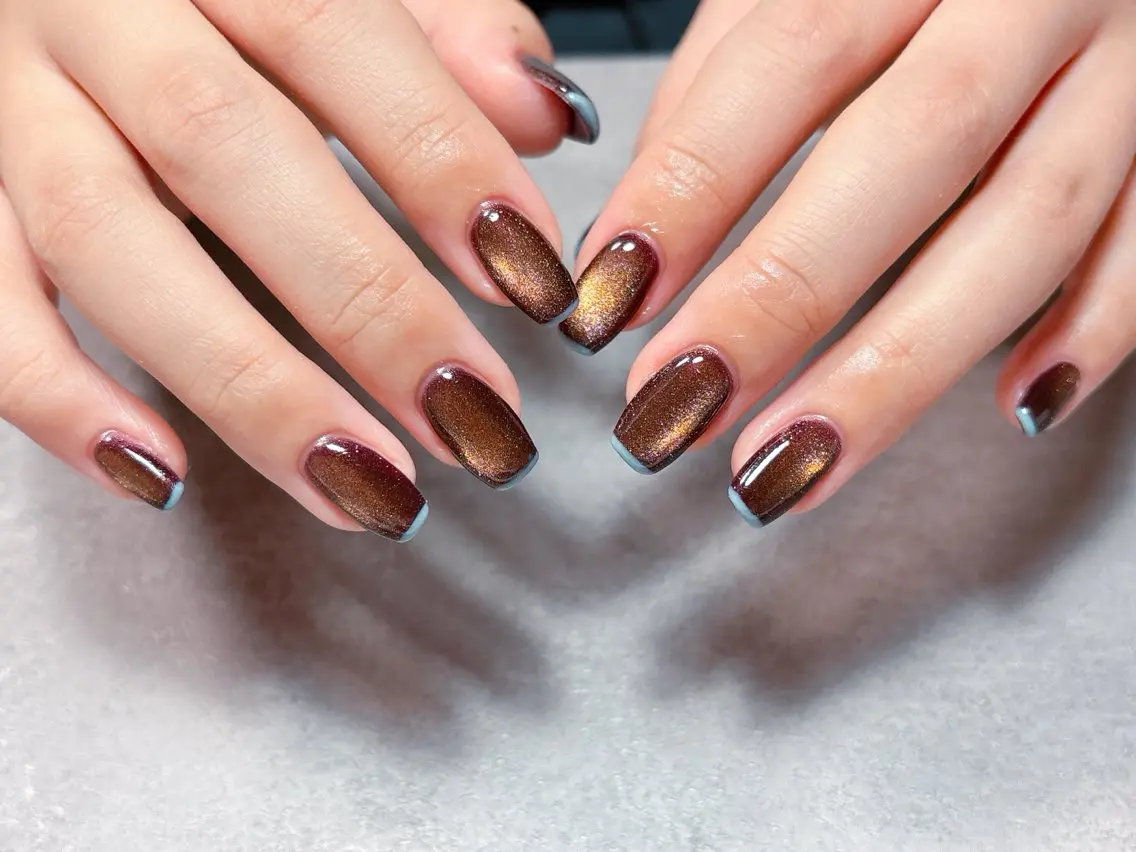 ネイル 韓国ネイル マグネットネイル ニュアンスネイル 夏ネイル ハンドネイル ハンドケア ゆ か_Nails💫のネイルデザイン