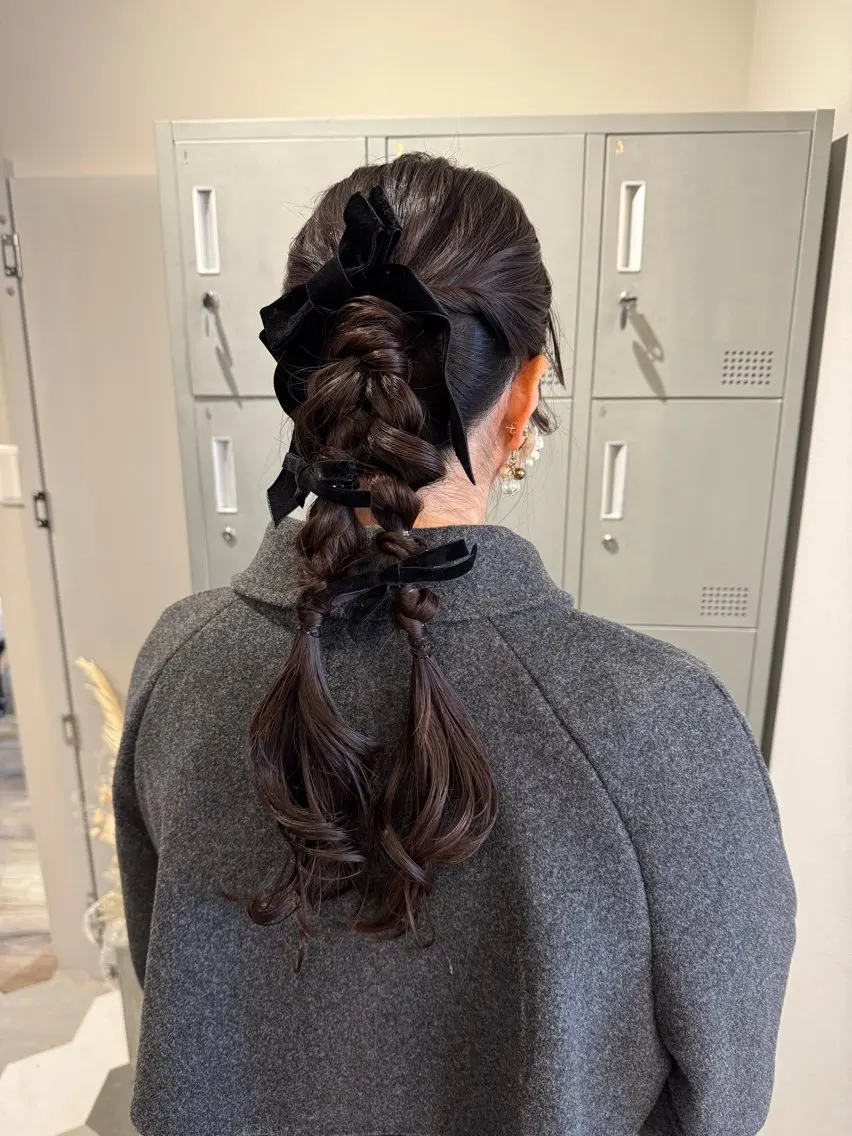 ロング ヘアアレンジ ヘアセット ブリーチ/アレンジ 天満/chihiroのヘアスタイル