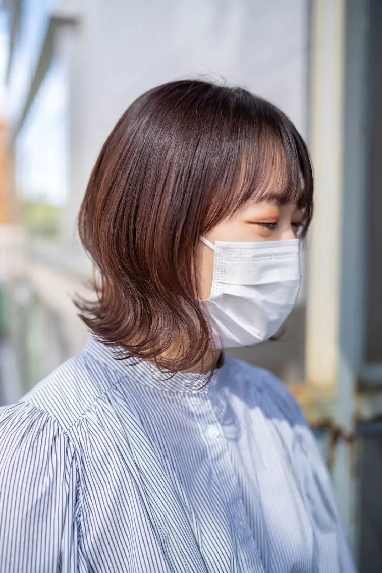 ミディアム カラー カット ヘアカラー ヘッドスパ Lazo/ 原弥和子のヘアスタイル