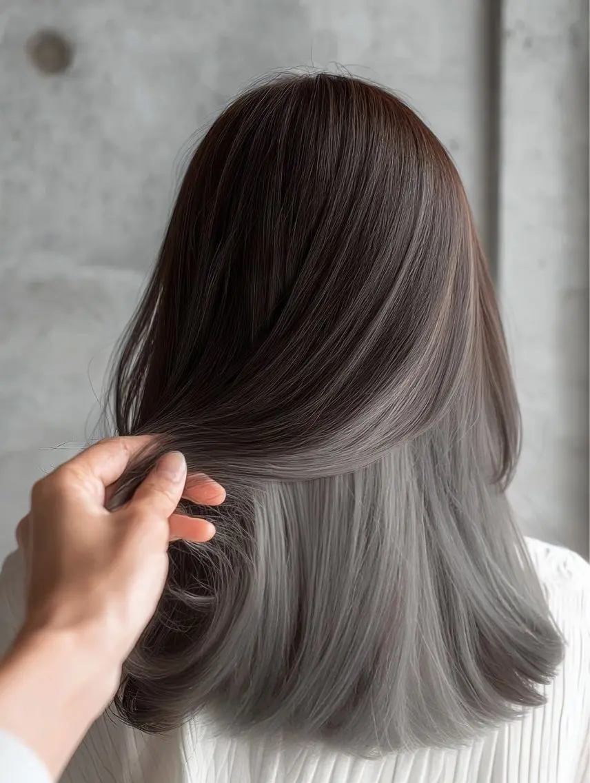 ロング カラー カット ヘアカラー トリートメント 艶カラー/縮毛矯正/ 鴨川育弥のヘアスタイル