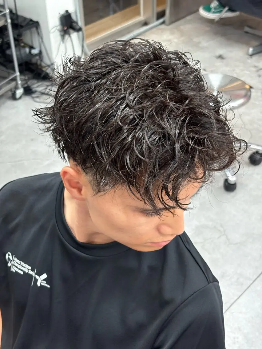 ミディアム カラー パーマ メンズ カット パーマ トリートメント ヘアセット 🔥最強メンズ特化/ パーマの達人🔥風見のヘアスタイル