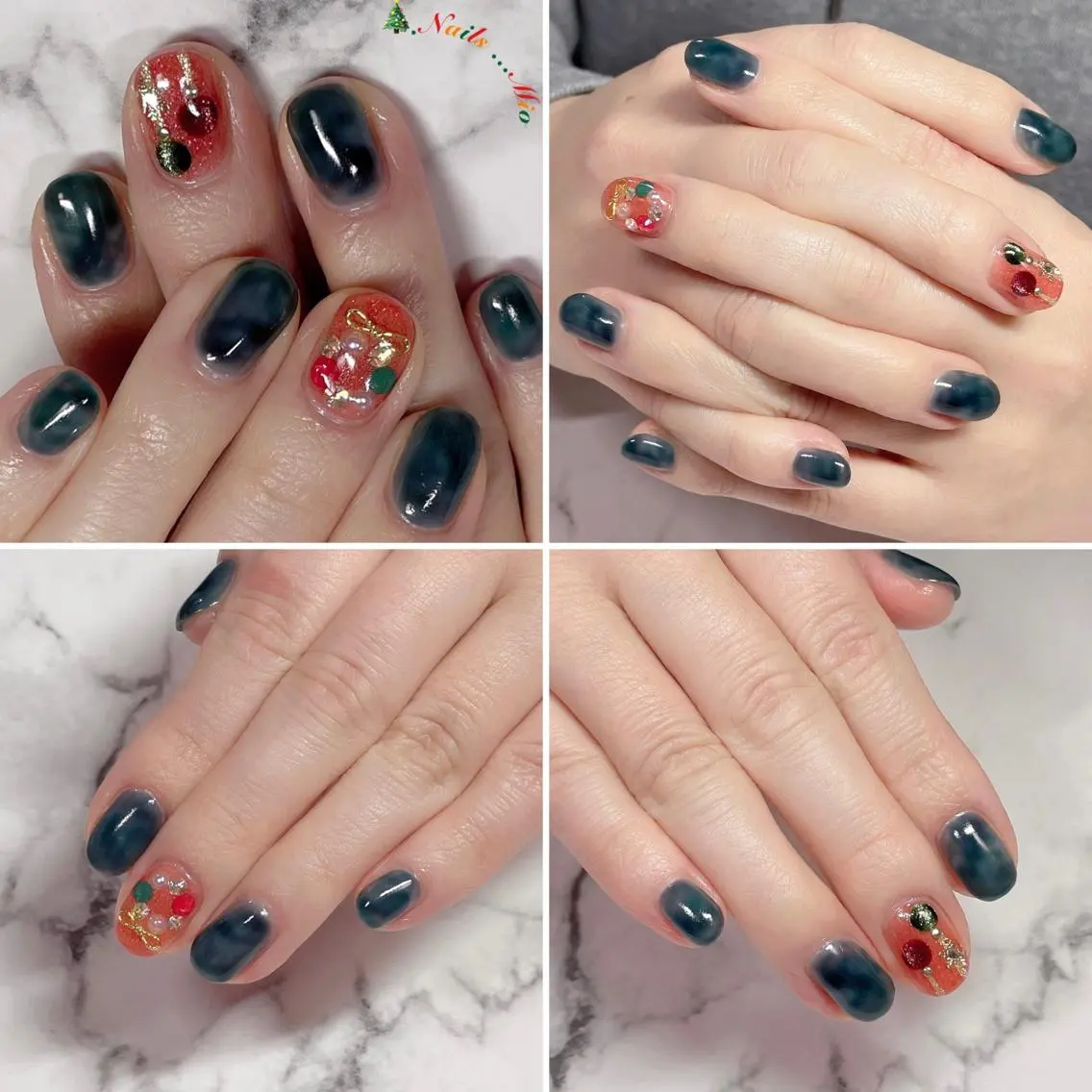 ネイル アートネイル 冬ネイル クリスマス .Nails Mio 赤羽西ネイルサロンのネイルデザイン