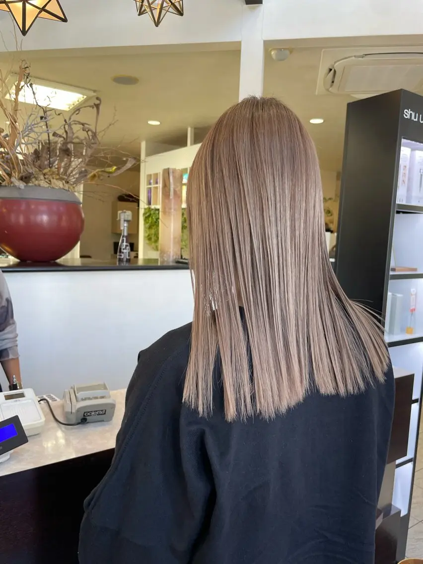 ミディアム カラー カット ヘアカラー コレットヘアー 田中アヤノのヘアスタイル