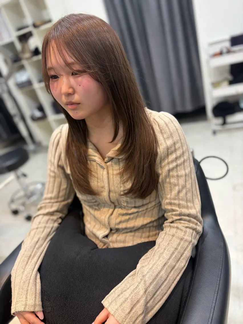 ロング カラー カット ヘアカラー トリートメント 美容室シャルム⭐️ 清水 勇希🩷のヘアスタイル