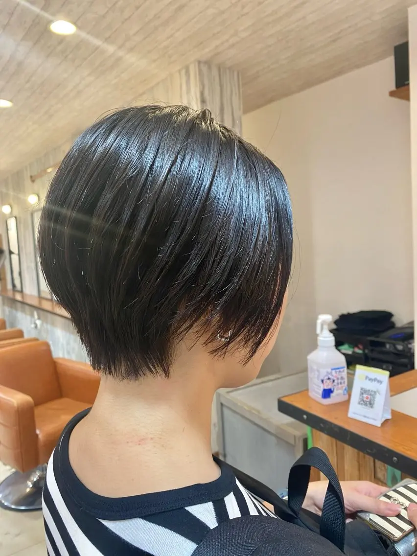 ショート カット ヘアカラー トリートメント くびれショート・ボブ カットorパーマ特化のヘアスタイル