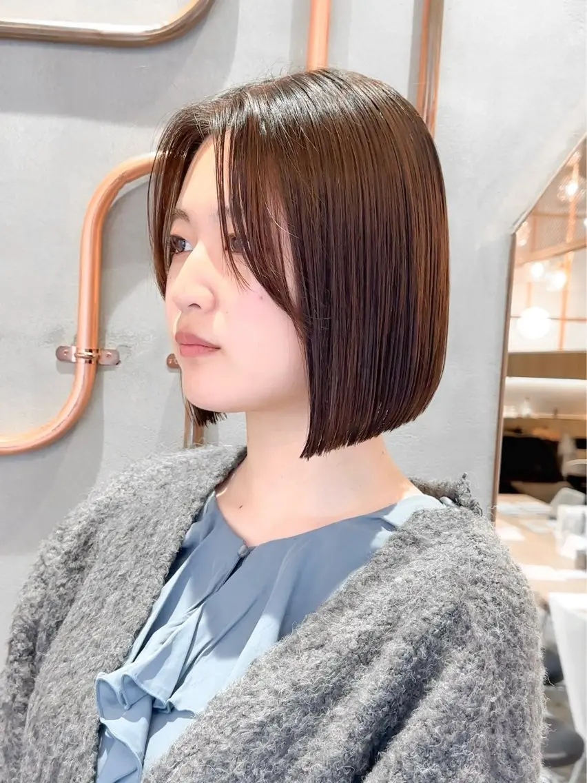 ミディアム カット 縮毛矯正 トリートメント 縮毛矯正/韓国ヘア /レイヤー🎀ミズキのヘアスタイル