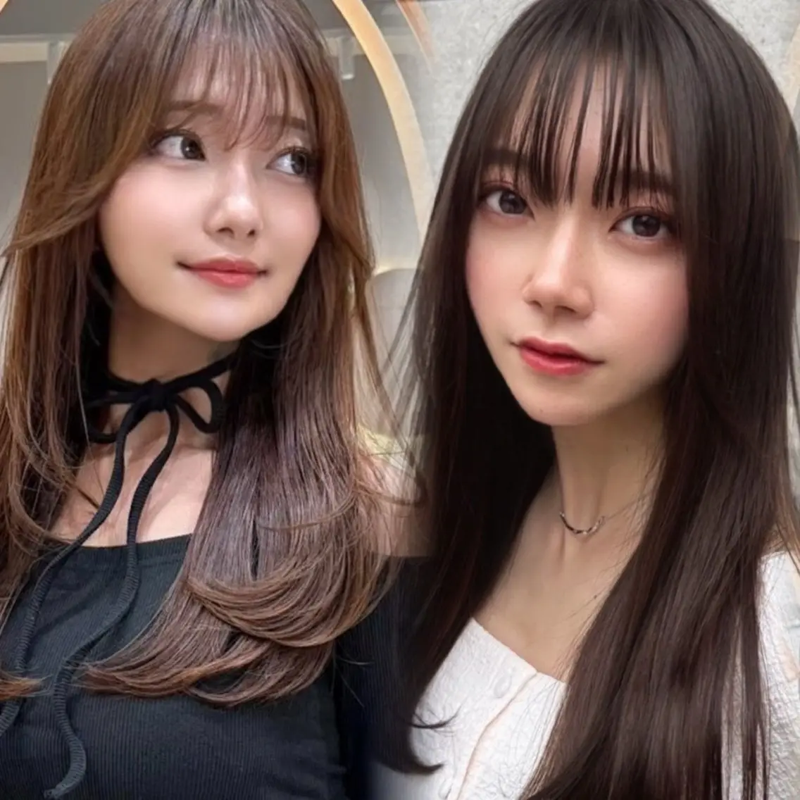 ロング カラー カット ヘアカラー 縮毛矯正 トリートメント レイヤー/髪質改善 Lond ambreのヘアスタイル