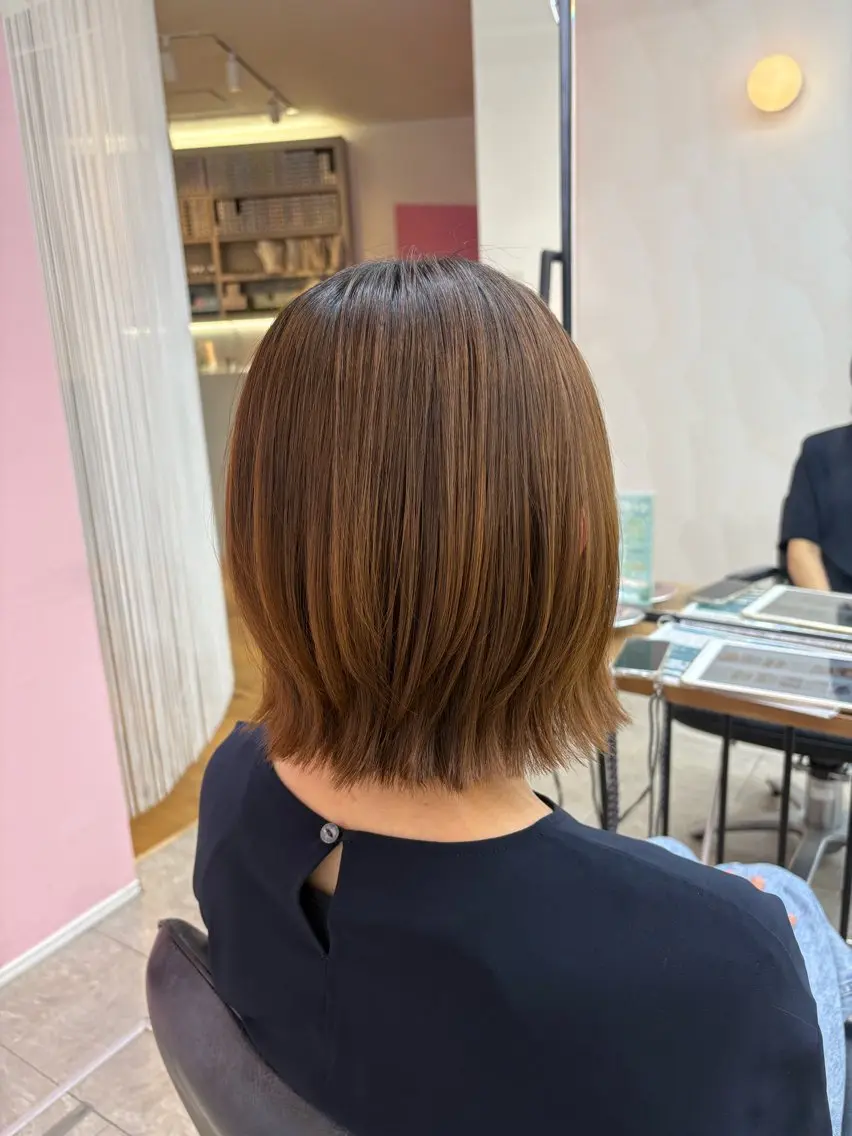 ショート ボブレイヤー ボブ レイヤーカット HASHI AYAKAのヘアスタイル