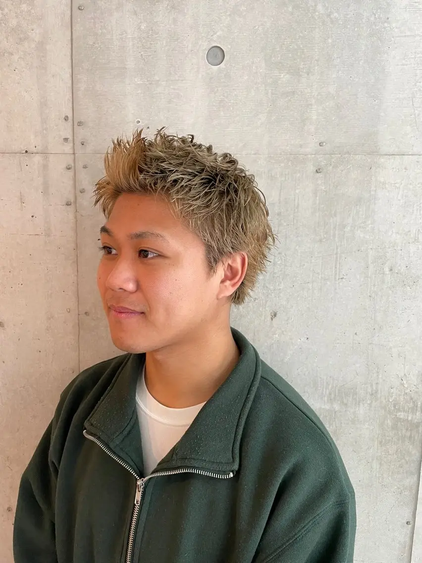 ショート カラー パーマ メンズ カット ヘアカラー トリートメント 🔥メンズ特化パーマ 🦖増田弘明🦖のヘアスタイル