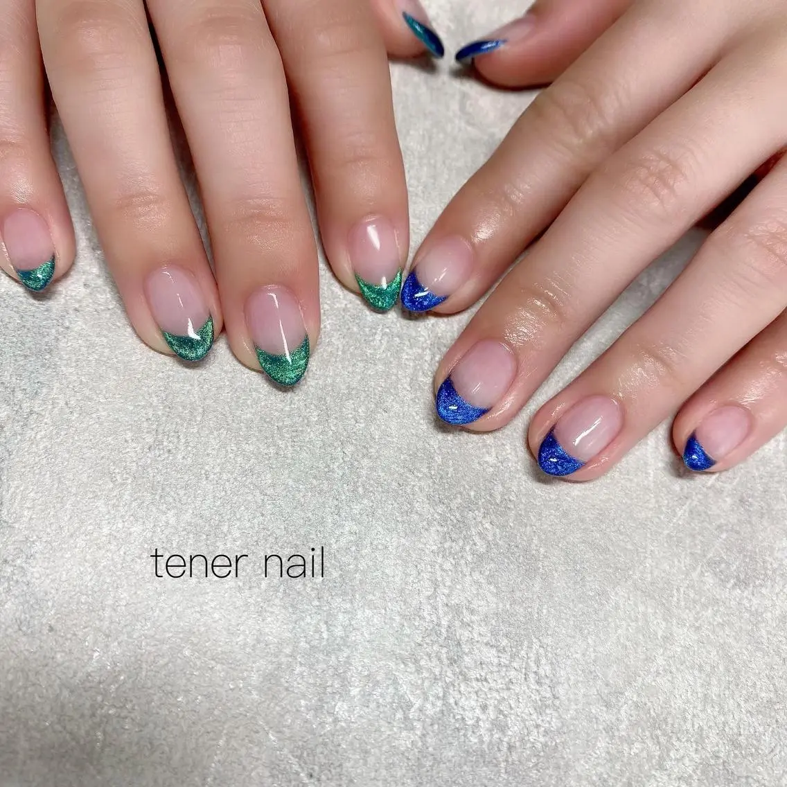 ネイル フレンチネイル マグネットネイル マグネットフレンチ テネルネイル tener nailのネイルデザイン