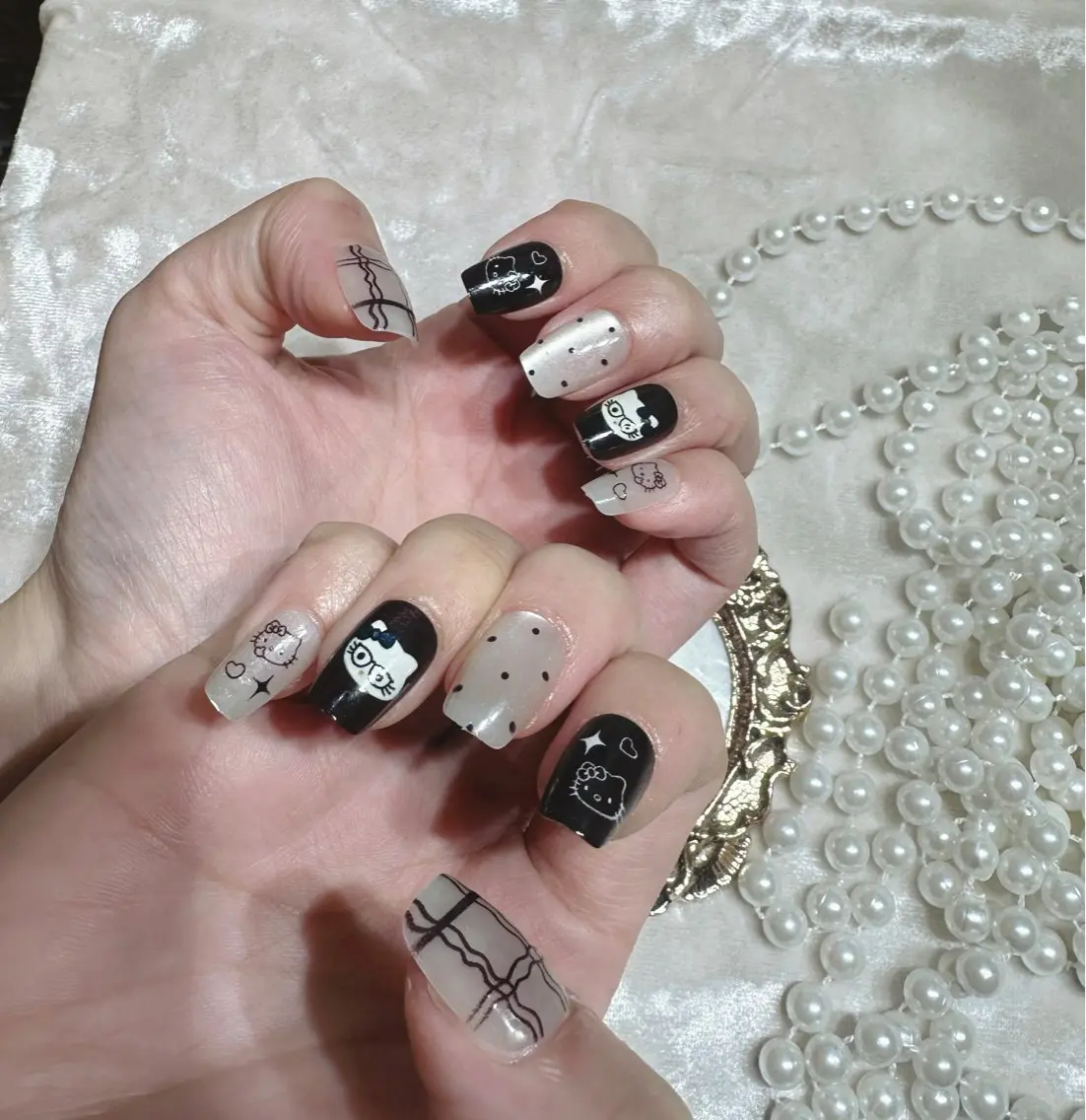 ネイル アートネイル フットネイル ジェルネイル ハート マグネットネイル Babarla Nailのネイルデザイン