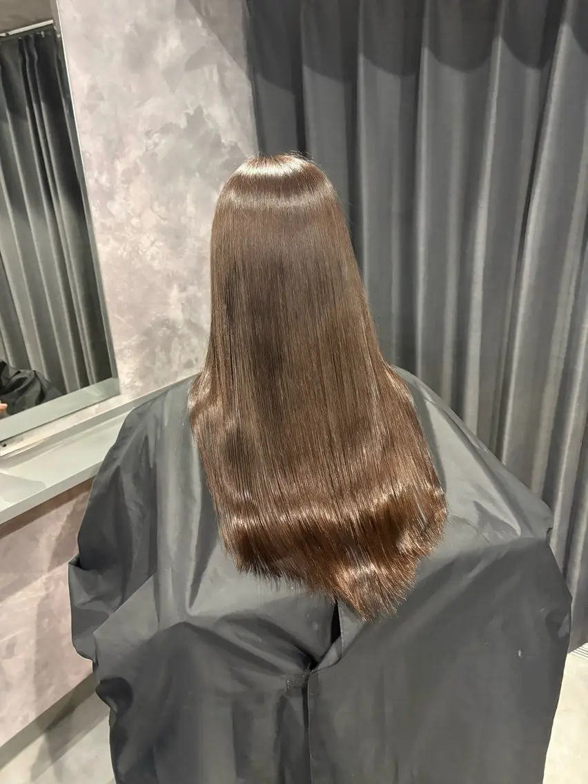 カラー 縮毛矯正 トリートメント nameless miichiのヘアスタイル