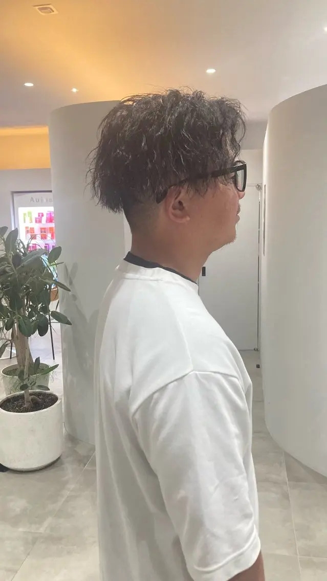 パーマ メンズ パーマ 河内 秀斗のヘアスタイル