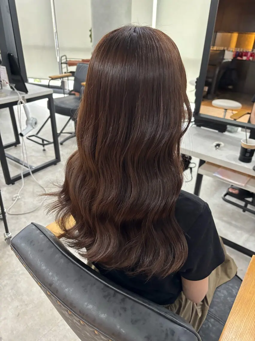 ロング カラー ヘアカラー トリートメント 透明感カラー×顔周り カットhinata♡のヘアスタイル