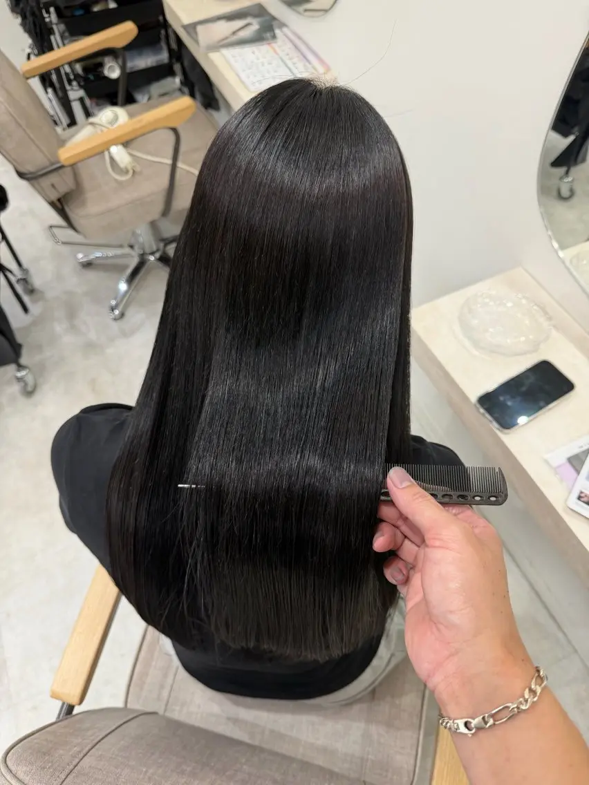 ロング 縮毛矯正 トリートメント 城崎如哉 /縮毛矯正のヘアスタイル