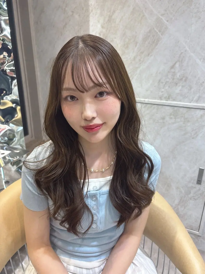 ロング くびれヘア ヘアカラー トリートメント 顔周りレイヤーカット /髪質改善/ゆう🤍のヘアスタイル