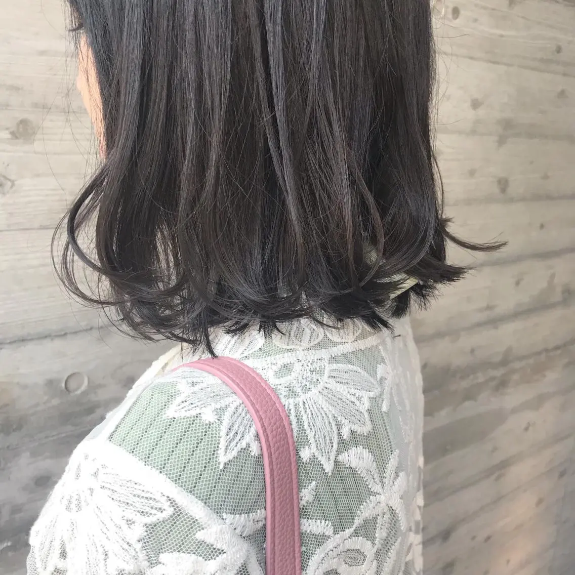 ミディアム カラー クニモトハルナ ボブ/柔らかカラーのヘアスタイル