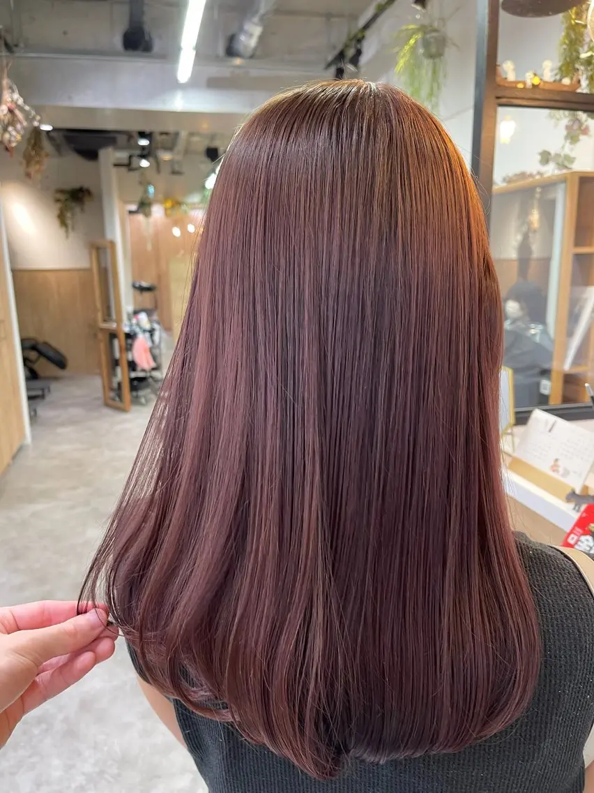 ロング カラー ヘアカラー うる艶カラー 顔周りカット♡ikuのヘアスタイル