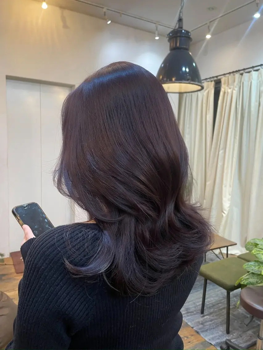 セミロング カラー ディープラベンダー ラベンダーカラー ヘアカラー kahona/カラー /パーマ/銀座のヘアスタイル