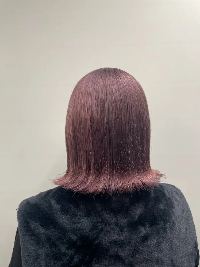 カラー ベージュカラー ピンクカラー ピンクベージュ ヘアカラー トリートメント 手塚 由佳のヘアスタイル