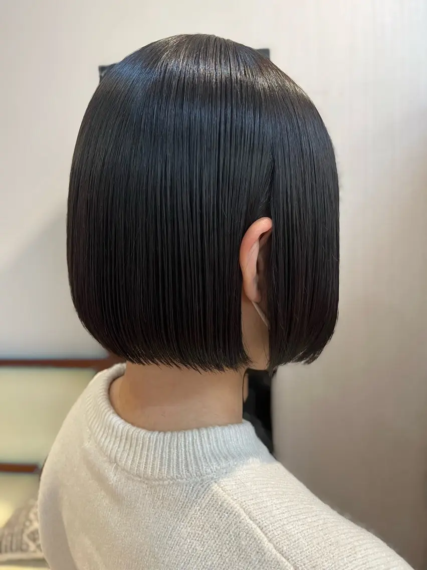 ショート カット 縮毛矯正 トリートメント nao🎀zina 透明感/艶髪のヘアスタイル