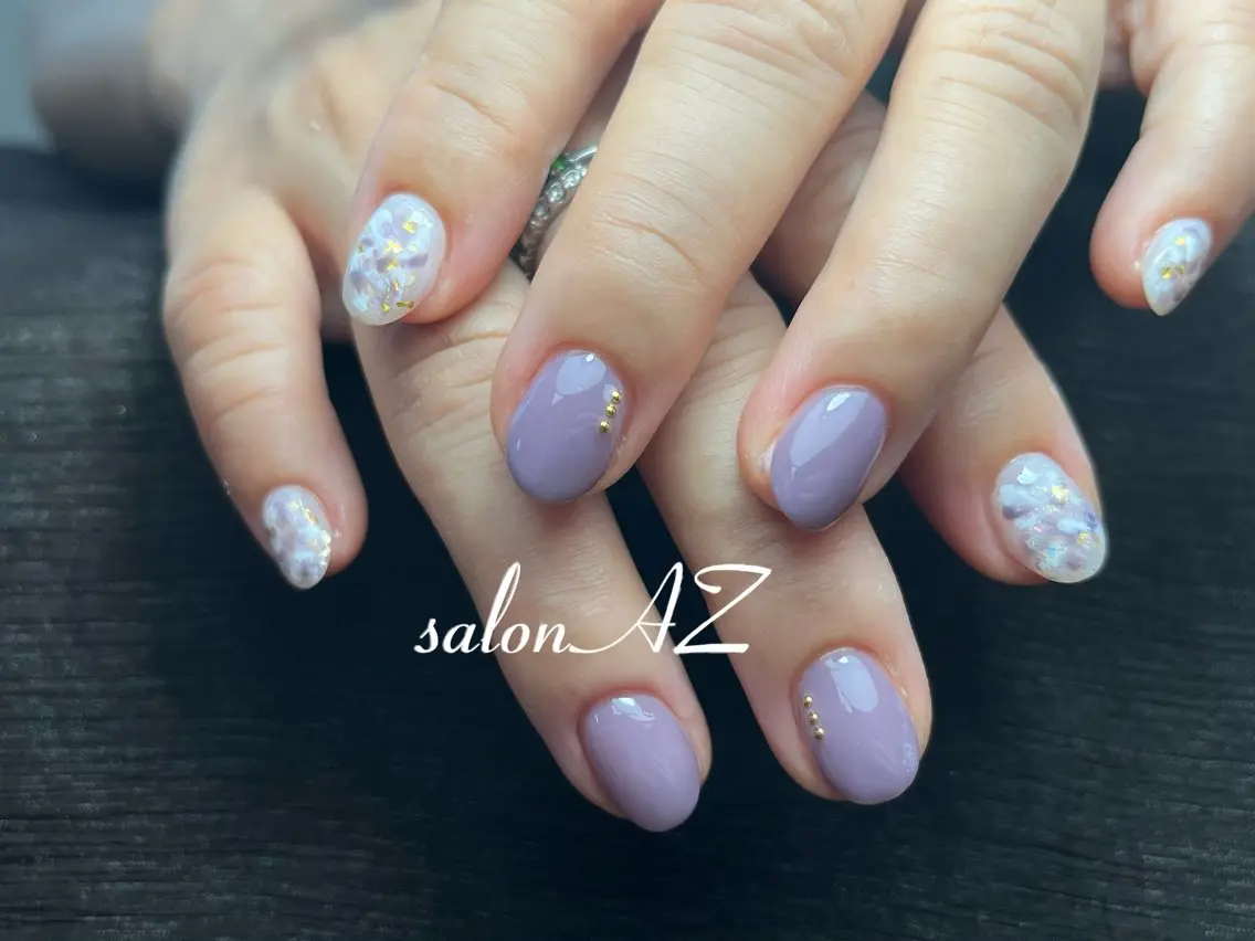 ネイル アートネイル 長さ出し フットネイル フレンチネイル ジェルネイル salon AZのネイルデザイン