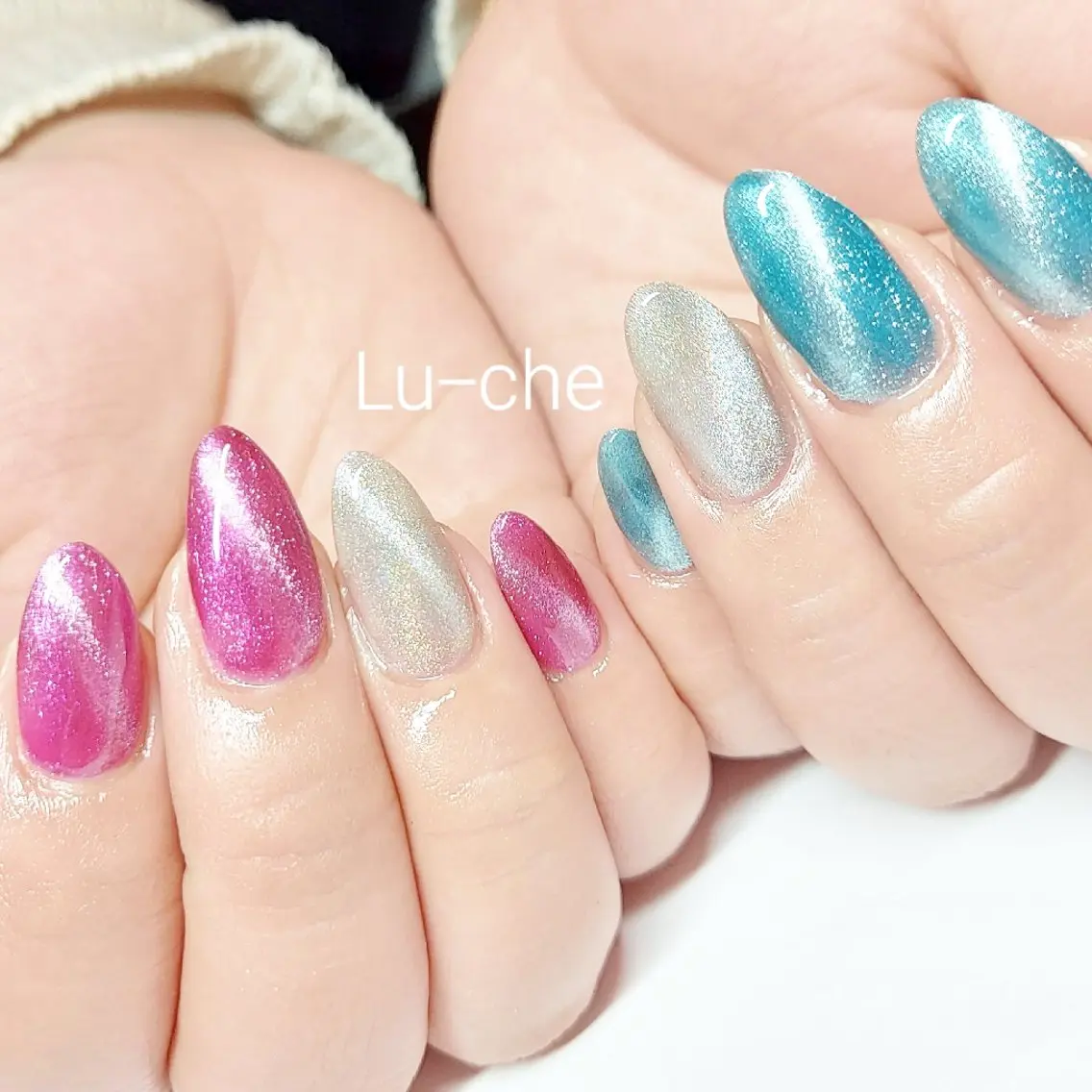 ネイル マグネットネイル ハンドネイル Lーnail 呉店のネイルデザイン