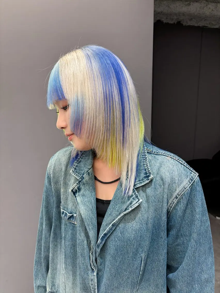 ミディアム カラー ヘアカラー デザインカラー /rioのヘアスタイル