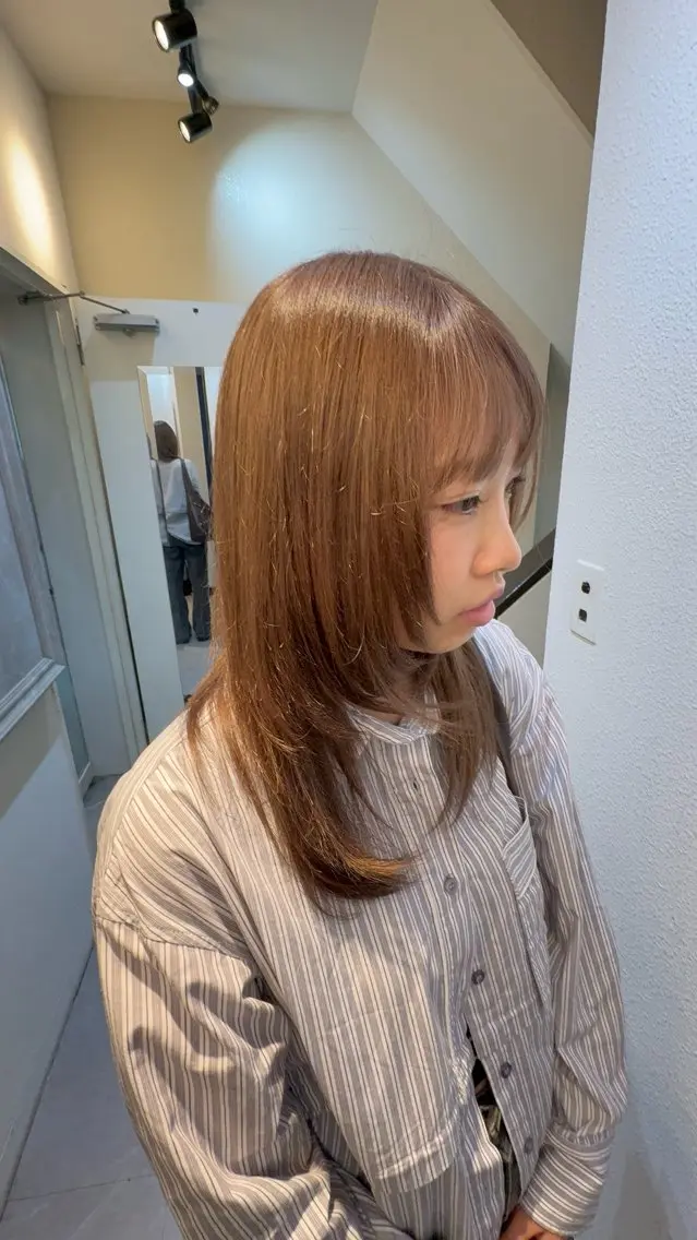 ロング カラー カット ヘアカラー トリートメント 渋谷/ハイトーン 西澤 ジュンヤのヘアスタイル