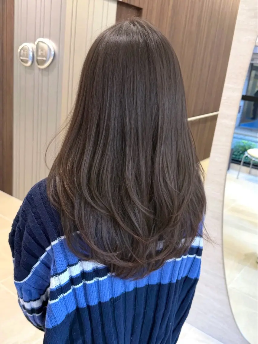 ロング カット ヘアカラー トリートメント PULSE ASAHIのヘアスタイル