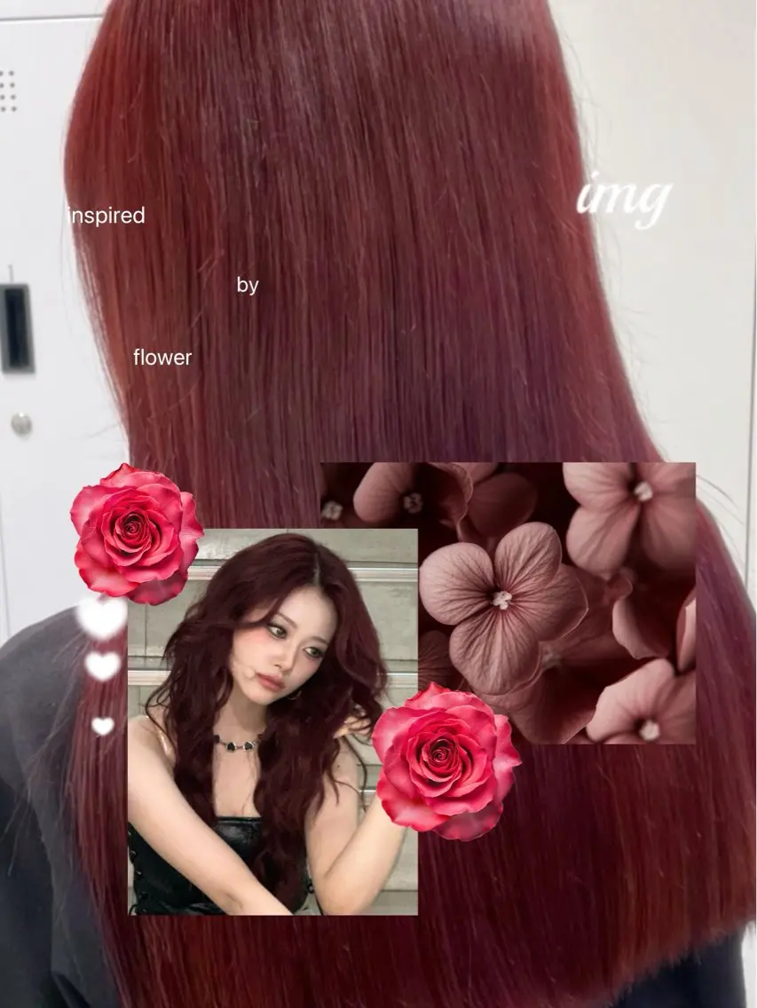 カラー ブリーチ レッドカラー カット ヘアカラー トリートメント 暖色カラー/アレンジ /SUZUNAのヘアスタイル