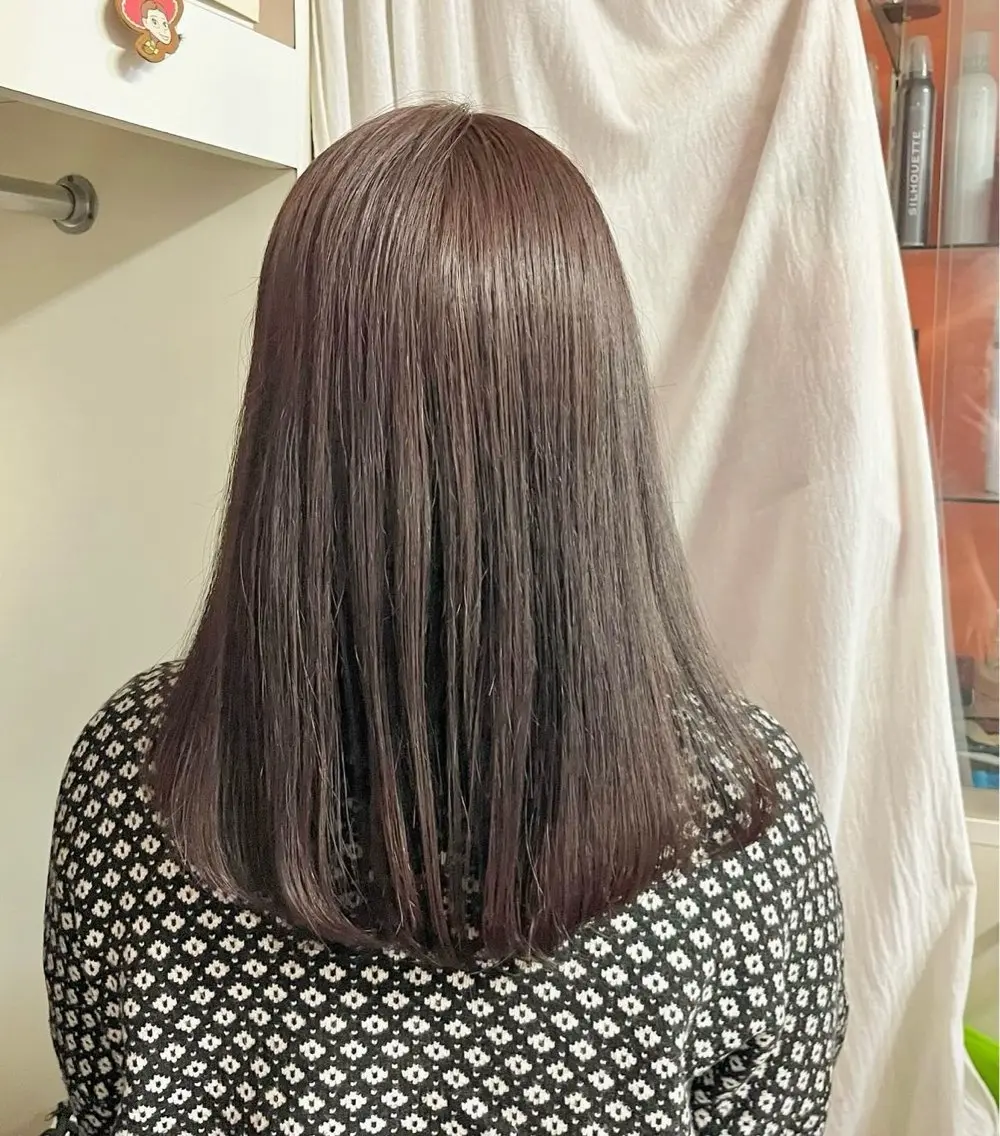 ロング カラー 透明感カラー ラベンダーカラー 小林 かんなのヘアスタイル